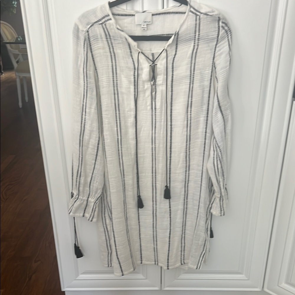 Greylin Ivory and Ebony Patterned Dress